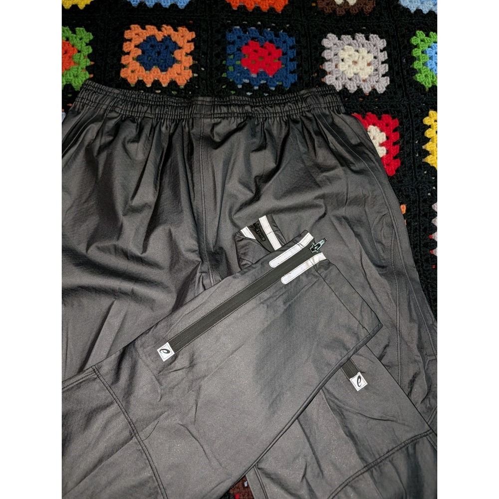 ASICS Vintage Womens Nylon Track Pants Trousers Training Black Joggers - Picture 6 of 10